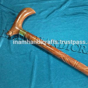 Bâton de marche en bois fait à la main avec manche en bois/cannes de marche en bois avec manche en bois/bâton de marche pour personnes âgées - Product Image 2