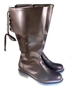 2025 Bottes Mi-mollet Pour Homme, Style Médiéval, Bottes En Cuir Pour