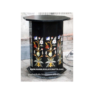 Marbre Noir Base De Table - Product Image 1