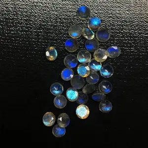 Sẵn sàng để mua chất lượng tốt nhất bán số lượng lớn tự nhiên mặt tròn rực rỡ cắt 6mm Màu Xanh <span class=keywords><strong>Flash</strong></span> Labradorite lỏng đá quý - Product Image 1