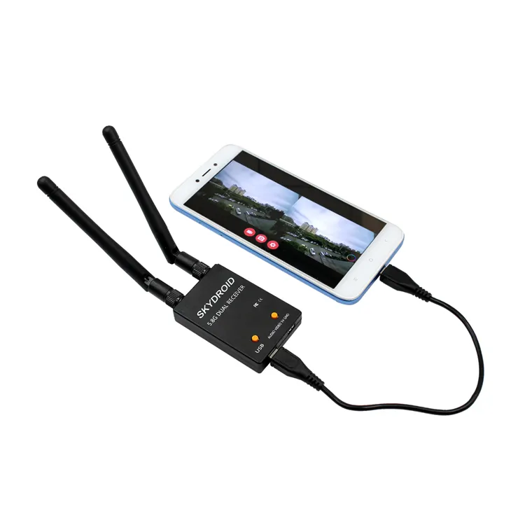 Skydroid UVC приемник двойного управления OTG 5,8G 150CH канал FPV приемник передача видео передача вниз аудио для телефона Android