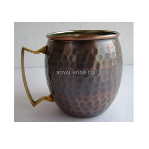 Hot Selling Solid Hammered Metal Copper <b>Moscow</b> <b>Mule</b> <b>Mug</b> Custom Royal Copper Drinkware Wholesale Home Hotel Restaurants Bar - Product Image 2
