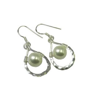 925 Sterling <b>Silver</b> <b>Drop</b> <b>Earrings</b> Real Pearl Gemstone New Fashion Classic Style Jewelry Wedding Engagement Girls Fashion Gift - Product Image 1