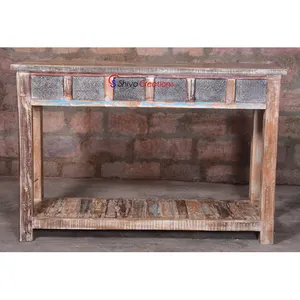 Salvaged Reclaimed Wood Console Table