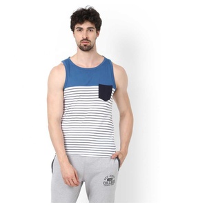 Haute qualité hommes sans manches Fitness débardeurs décontracté Sport porter des maillots tricoté grande taille broderie respirant conception - Product Image 1
