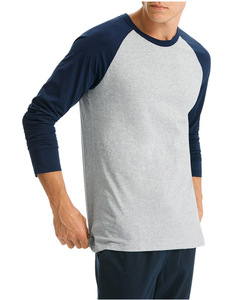 Clásico logotipo impreso camiseta de béisbol personalizado transpirable evento promocional camiseta raglan manga larga t shirt fabricante de bangladesh - Product Image 2