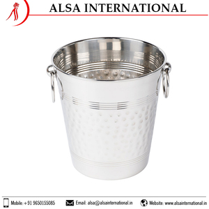 Seau refroidisseur de vin en acier inoxydable personnalisé de haute qualité Offre Spéciale de l'Inde pour les fêtes - Product Image 3