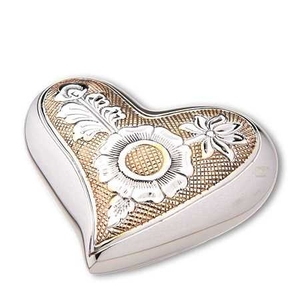 Urna Funeraria de Metal con Forma de Corazón y Rosa Dorada Grabada, para Cenizas Humanas, Estilo Americano/Europeo - Product Image 4