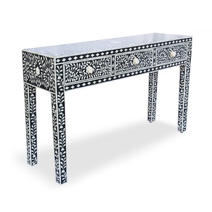 Mesa de consola con incrustaciones de hueso para sala de estar - Product Image 1