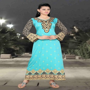 Vestido largo de mujer Kaftan Jilbab, muselina islámica, middlewest, venta al por mayor - Product Image 1