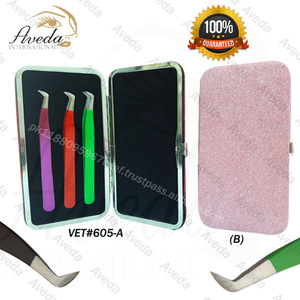 Las Mejores Pinzas para Extensiones de Pestañas de Volumen / Pinzas de Volumen de Marca Personalizada / Pinzas de Volumen de Acero Inoxidable - Product Image 2