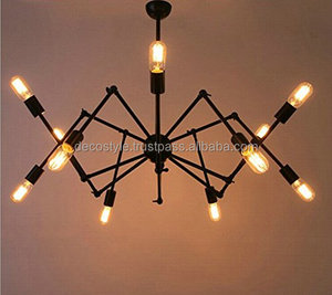 En fer forgé lustre noir - Product Image 2