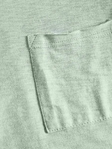 Camiseta básica de algodón con bolsillo para mujer, ropa cómoda de mujer, venta al por mayor - Product Image 4