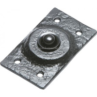 OMG Industries Bouton poussoir de porte en laiton antique Sonnette décorative Sonnette en laiton avec bouton en céramique.
