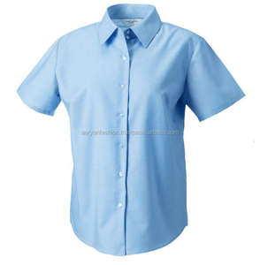 2022 chemises à manches courtes 100% coton pour hommes, mode d'été slim fit Oxford spinning chemises à manches courtes pour hommes chemise de couleur unie - Product Image 4