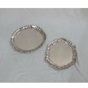 Placas decorativas de aluminio niquelado para servir, placas decorativas modernas de lujo de estilo único de fundición de aluminio - Product Image 1