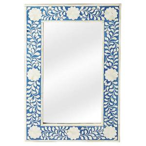 Luxury Mother of Pearl Mirrors Bone Inlay <b>Black</b> & White Mirror <b>Frame</b> Wall Mirror Decoration Made India - Product Image 1