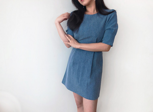 Robe Une Pièce Anti-Rides Chrysomilo de Mode Coréenne pour Femme, Taille Naturelle, Coupe Évasée Décontractée 100% Coton Uni - Product Image 5