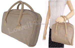 Eco-Friendly Handmade Jute Conference/<b>Overnight</b>/Weekend Travel Carry-On Tote <b>Bag</b> Medium Size Delhi Origin Sustainable Natura - Product Image 2