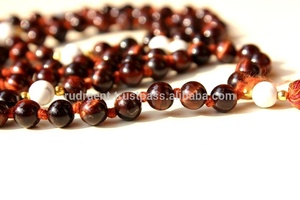 Collar hecho a mano con cuentas de 6 mm y borla de ojo de tigre rojo, joyería de Yoga hecha a mano con cuentas de artista indio, 108 - Product Image 3
