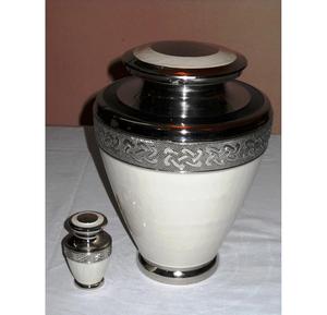 Urnas de cremación de Metal impresas en blanco para cenizas humanas Urnas de entierro masculinas y femeninas adultas para cenizas Urnas de cremación para adultos - Product Image 4