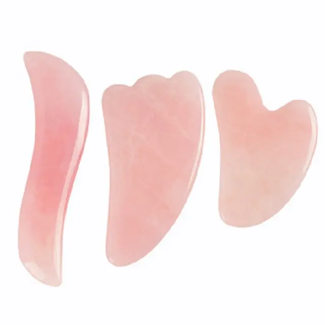 Gua sha massage quartz Rose naturel chaussures et outil de massage de la tête gua sha outil de massage de grattage gua sha