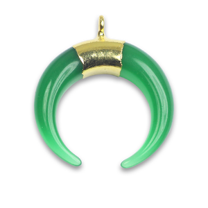 Venta al por mayor personalizable ónix verde natural de piedras preciosas colgantes de joyería fina corte pulido chapado en oro rodio para ocasiones de fiesta - Product Image 3