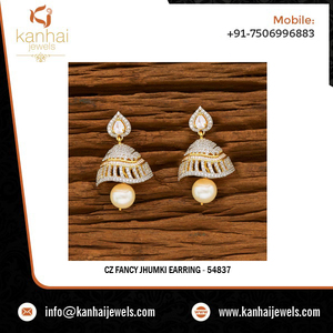 Cz แฟนซี Jhumki ต่างหู-54837 - Product Image 2