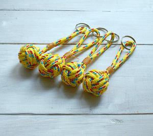 Monkey fist keychain, Nautical knot keychain - Product Image 1