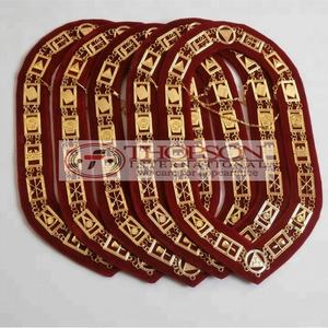 Maçonnique Regalia Royal Arch Tablier Collier Tissu En Cuir Durable Brodé Couronne Ruban Accents Couture Couture Croisée - Product Image 3