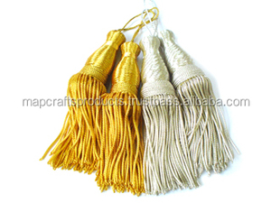 Wholesale High Quality 100% Metallic Polyester Customs Logo <b>Tassel</b> Outdoor Fringe for Sale - Product Image 6