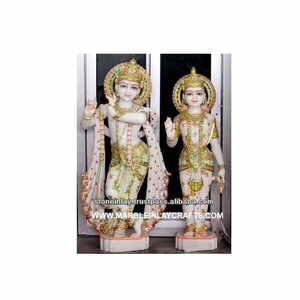 Statue en marbre de Krishna Radha - Product Image 1