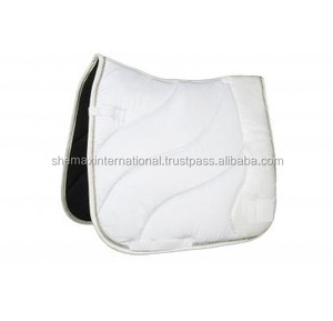 Shemax 2024 OEM de qualité supérieure fabriqué au Pakistan personnalisé en gros Dressage et compétition blanc doux poudre tapis de selle - Product Image 1