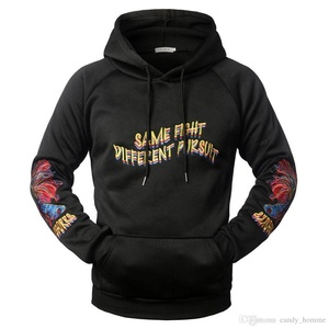 Sweat à capuche d'hiver personnalisable par le fabricant, imprimé lettres, uni, teint, 100% coton, polaire épais 300g, écologique, décontracté - Product Image 3