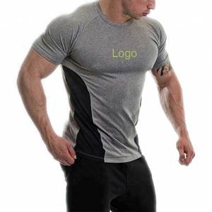 Wicking de la humedad t camisas slim fit venta al por mayor, ropa de gimnasio de los hombres - Product Image 3