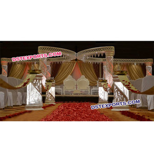 Derniers modèles de Mandap de mariage en cristal sculpté, design papillon, Mandap de mariage moderne pour la nuit, LONDRES - Product Image 1