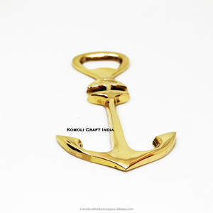 Ouvre-bouteille en laiton en forme d'ancre, ouvre-bouteille en métal doré personnalisé pour bar, cadeaux, décoration nautique, cadeaux de mariage et utilisation promotionnelle - Product Image 3