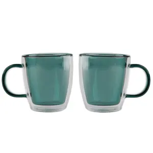 Hohe Qualität Borsilicate Farbige Doppel Wand Kristall Glas Tee Tasse Und Kaffee Becher