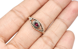 ดูดีรูปไข่สีแดงฝาโกเมน925แหวนเงินสเตอร์ลิงออนไลน์เงิน Jewelry1เครื่องประดับผู้ค้าส่ง - Product Image 4