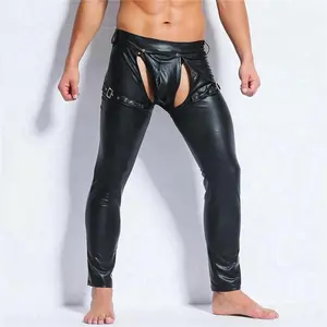 Shemax Mens Fetiche Sexy Leggings Virilha Aberta