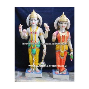 White Marble Laxmi Narayan Statue - Product Image 1