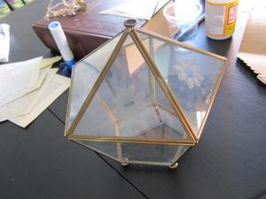 Terrario de Vidrio y Latón, Diseño Art Deco Hecho a Mano, Ecológico, Florero de Mesa de 25 cm para Decoración del Hogar y Bodas, Exportación - Product Image 2