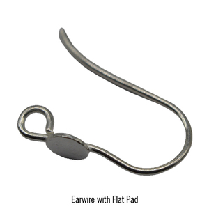 Wholesale 925 Silver Handmade Elegant Earwire Earrings <b>Findings</b> Flat Pad Accessory for <b>Jewelry</b> Components - Product Image 1