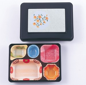 Boîte à BENTO shoado réutilisable en plastique, avec couvercles carrés, assiettes à lunch à 5 compartiments, utilisation écologique pour RESTAURANT, nouveauté - Product Image 4