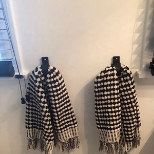 Serviette à main, serviette turque pesskir, vente en gros-serviettes en coton de couleur noire et blanche - Product Image 1