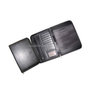 A4 Size Compendium <b>Folder</b> / Leather Manufacturer of Leather Conference <b>Folder</b> / Zippered Leather <b>Folder</b> - Product Image 1