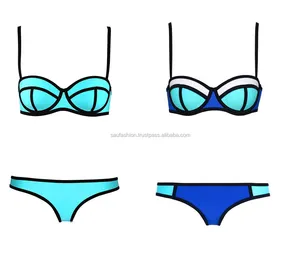 Set celana dalam Bra 2024 OEM baju renang wanita desain laris grosir trendi Set baju renang Bikini seksi mulus & pakaian pantai untuk musim panas ini