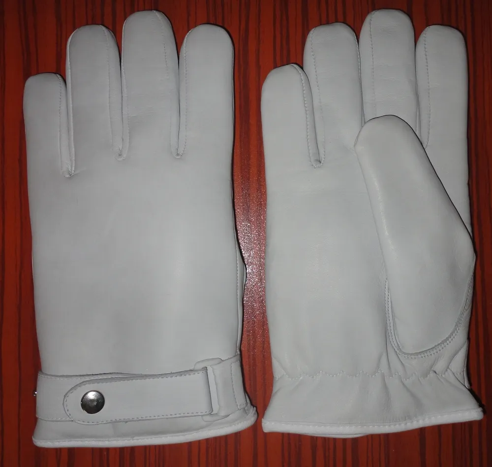 White Masonic Leather Gloves with Stud fashion studs leather gloves masonic supplies