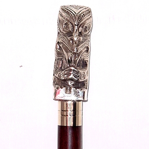 Bastón de madera con perilla de estatua de latón hecho a mano, bastón de madera con mango de estatua de diseñador - Product Image 1