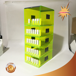 Tùy chỉnh màu xanh lá cây Acrylic Hộp nhựa khe cắm cho Chai chất lỏng hiển thị kệ - Product Image 4